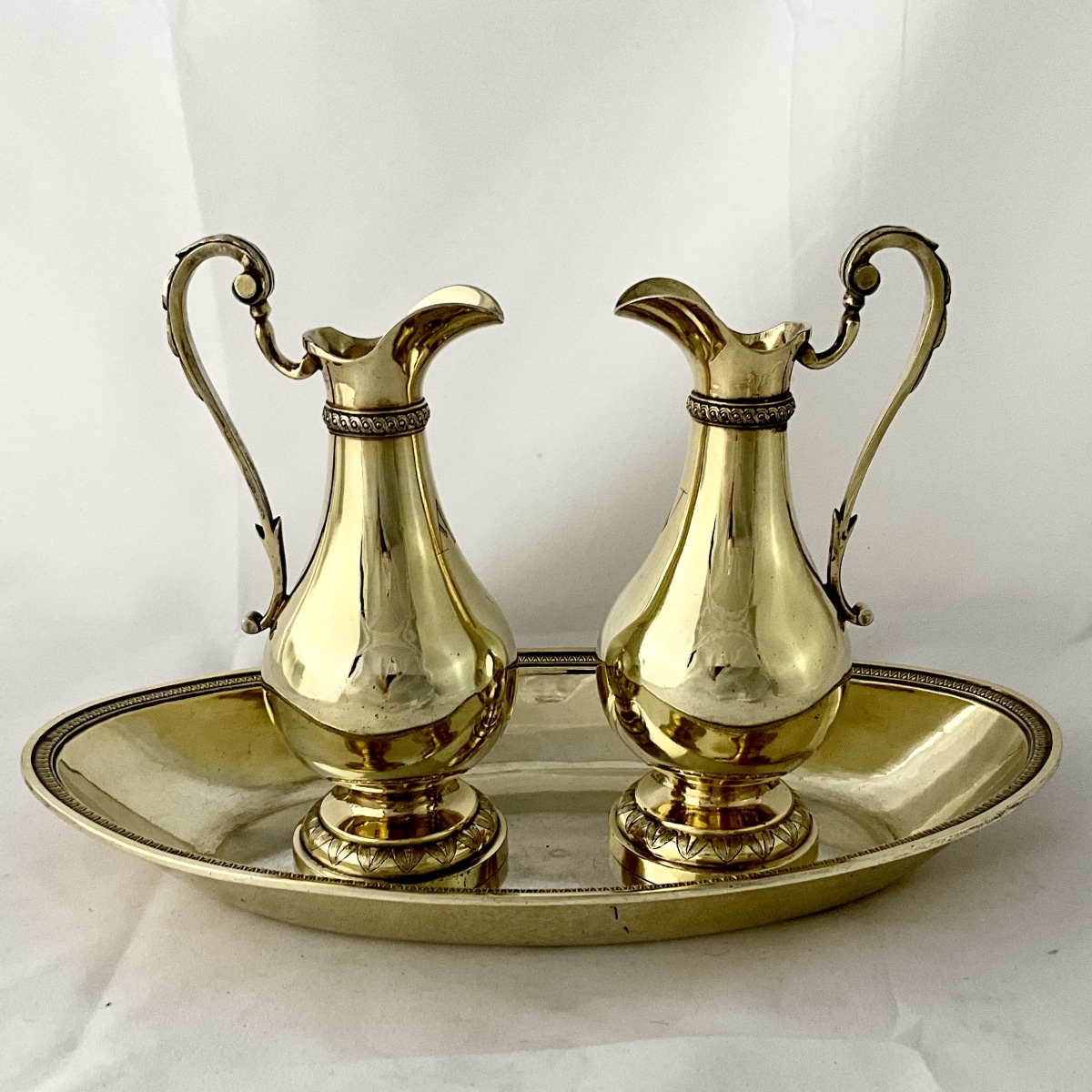 Paris, 1820–38, Solid Silver And Vermeil, Jean-pierre Famechon, Pair Of Cruets, Ampullae -photo-8