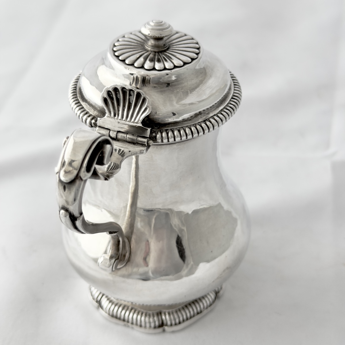 Paris, 1748, Solid Silver Mustard Pot Or Cream Jug, Louis Guillaume Lecuyer -photo-2