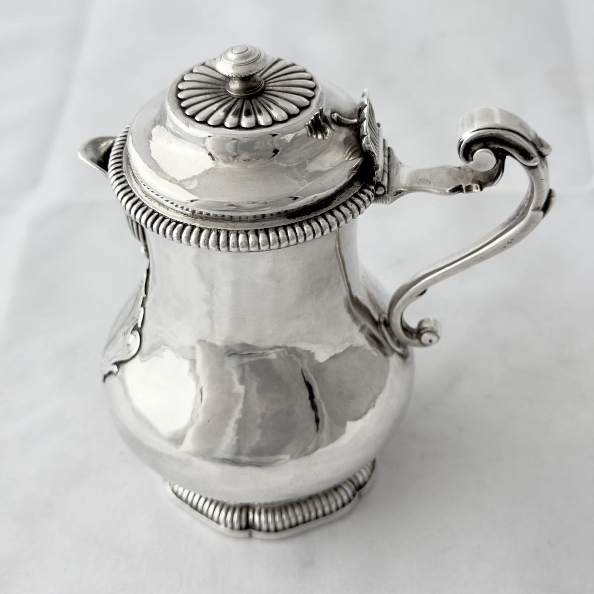 Paris, 1748, Solid Silver Mustard Pot Or Cream Jug, Louis Guillaume Lecuyer -photo-3