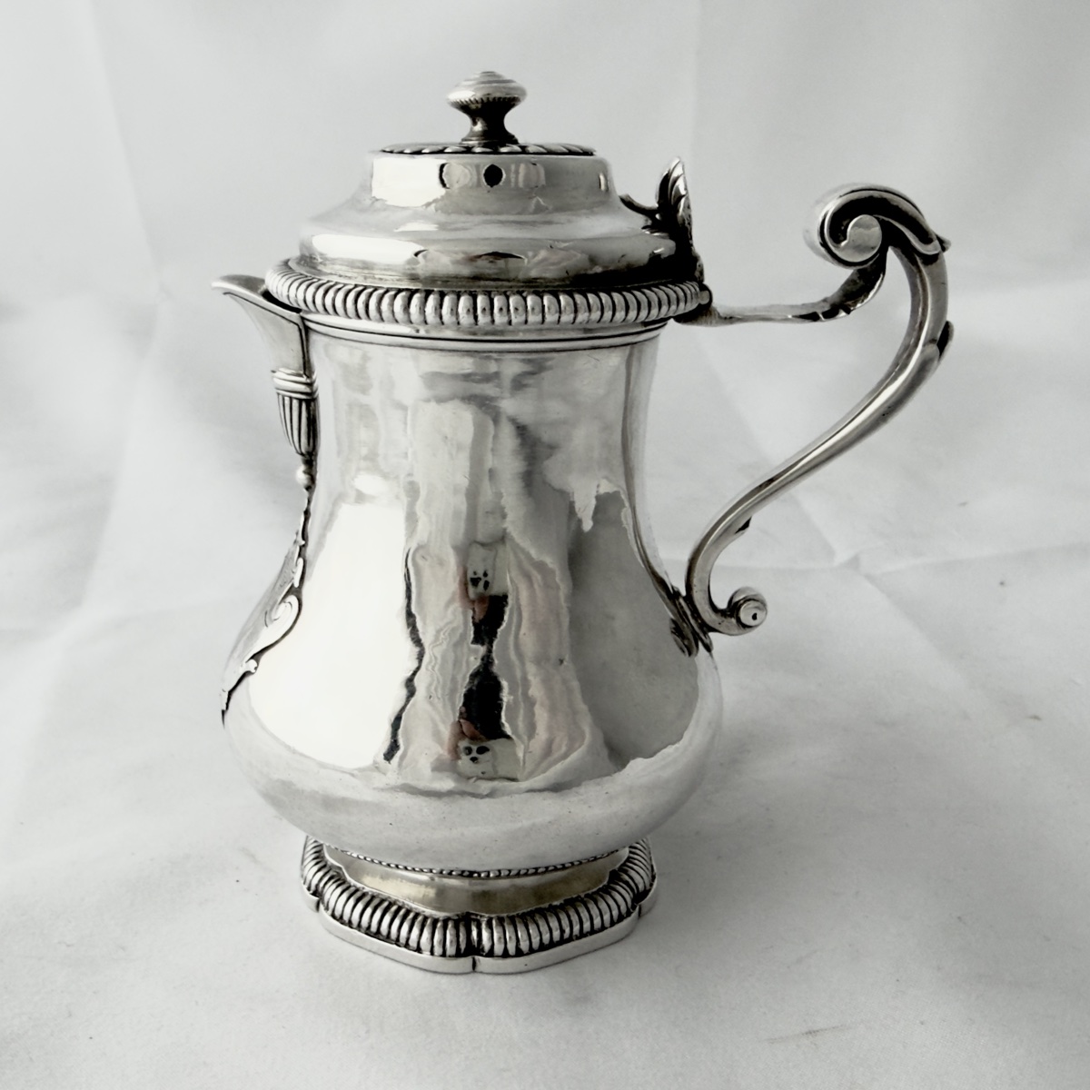 Paris, 1748, Solid Silver Mustard Pot Or Cream Jug, Louis Guillaume Lecuyer 