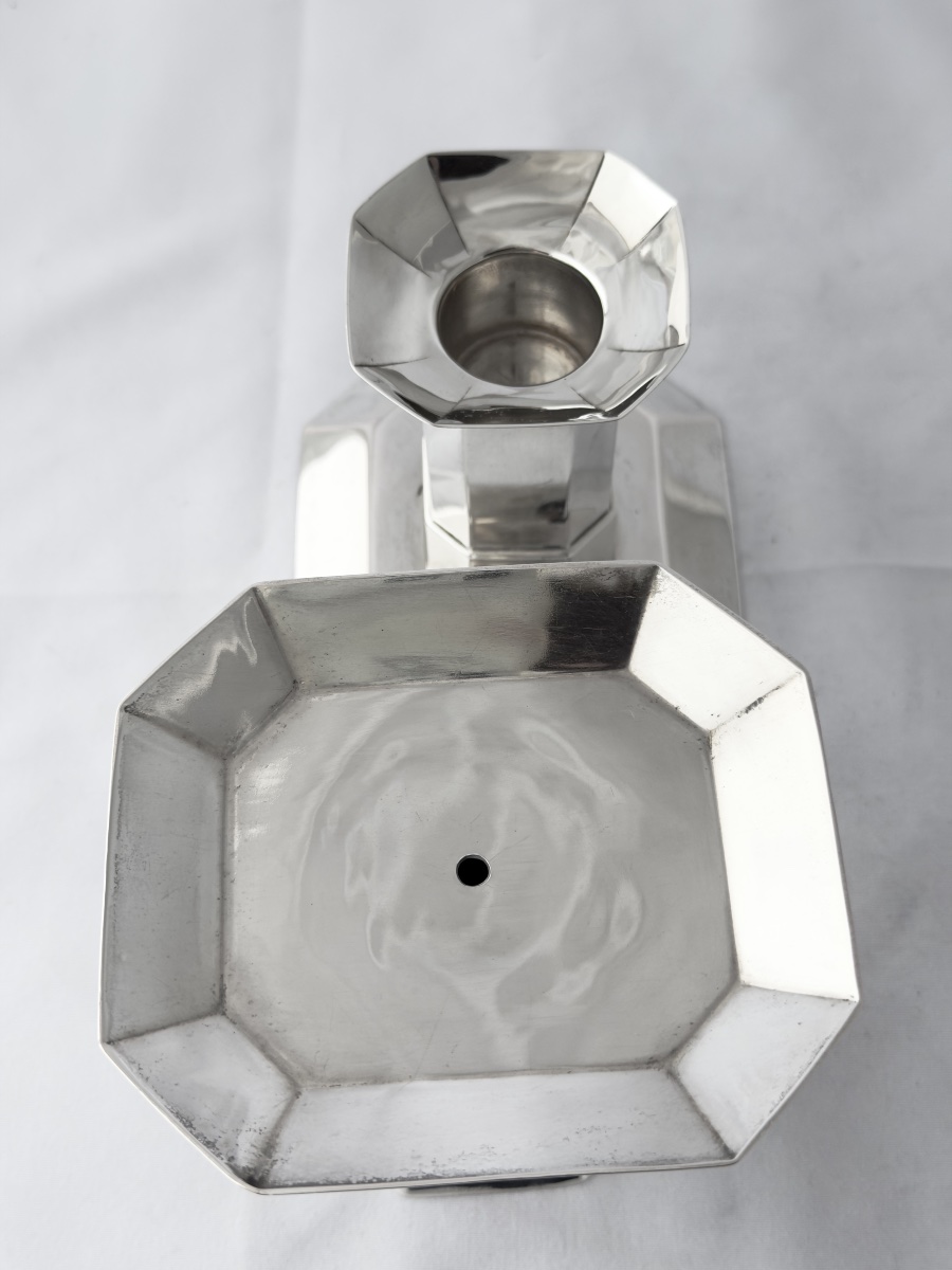 Brussels, 1920–1930, Solid Silver, Pair Of Candlesticks, Delheid Brothers -photo-1