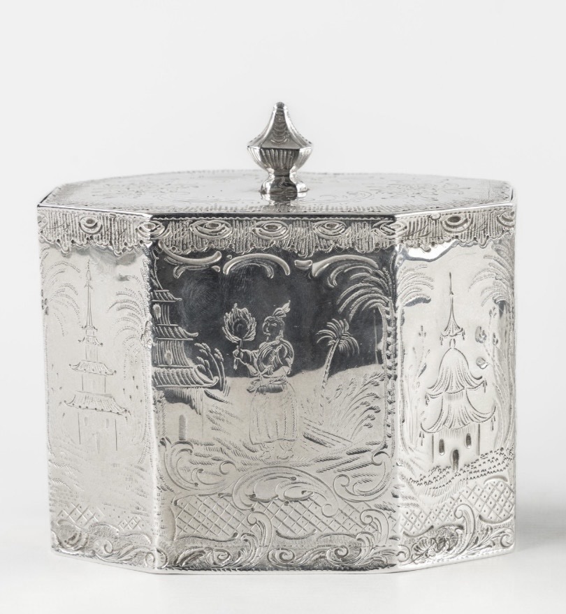 Tea Caddy, 1785, London, John Wakelin And William Taylor, 925% Sterling Silver-photo-2