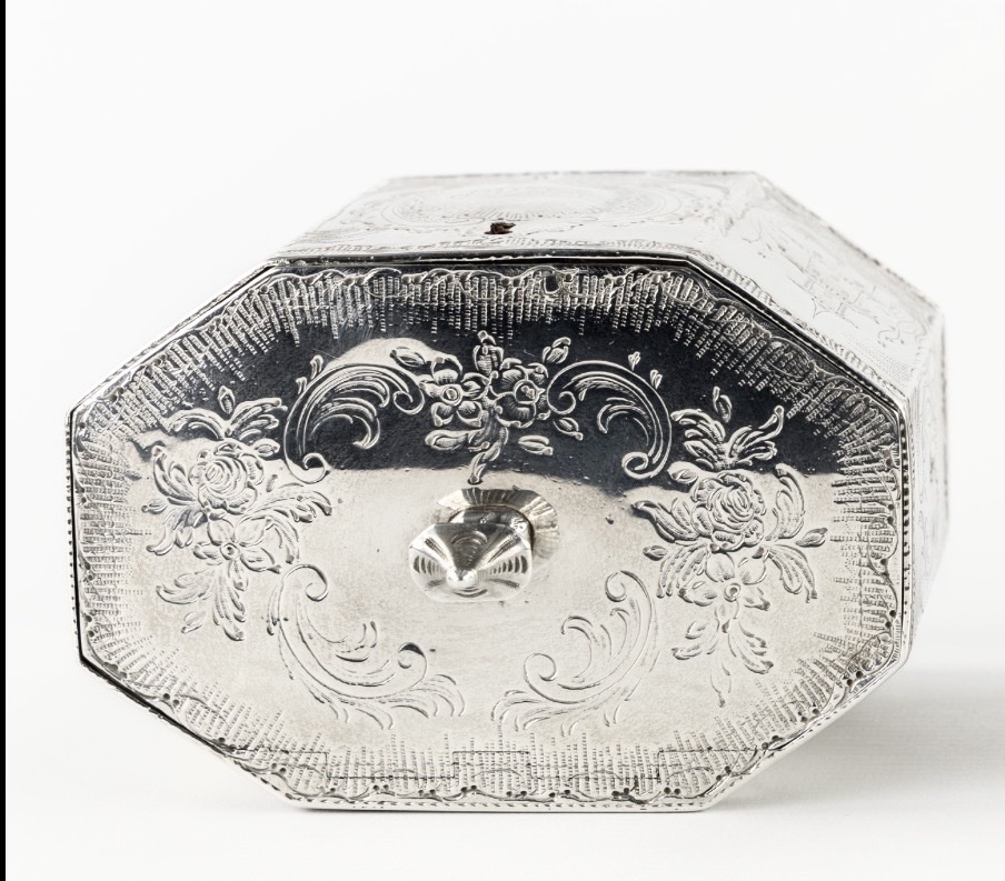 Tea Caddy, 1785, London, John Wakelin And William Taylor, 925% Sterling Silver-photo-2