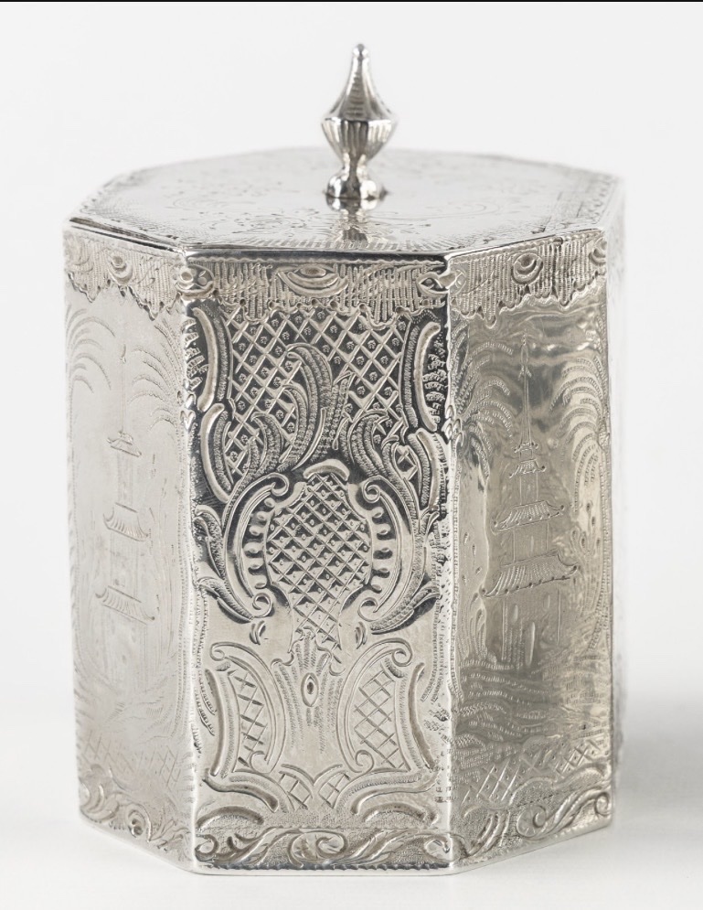 Tea Caddy, 1785, London, John Wakelin And William Taylor, 925% Sterling Silver-photo-4