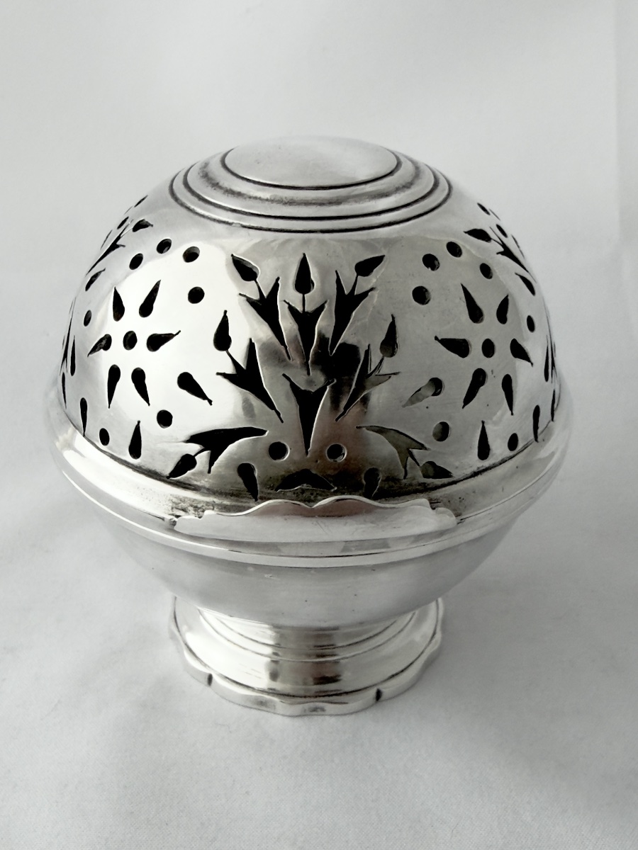 France, 1740–1770, Silver-plated Metal, Sponge Ball, Re-silvered In The 20th Century-photo-3