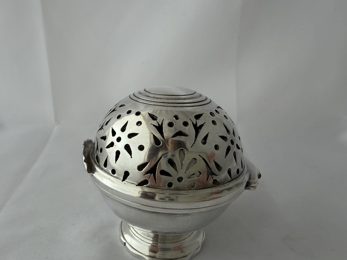 France, 1740–1770, Silver-plated Metal, Sponge Ball, Re-silvered In The 20th Century-photo-3