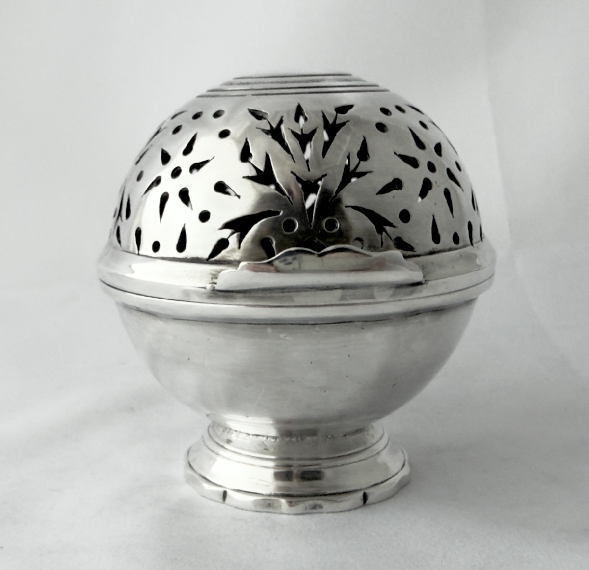 France, 1740–1770, Silver-plated Metal, Sponge Ball, Re-silvered In The 20th Century