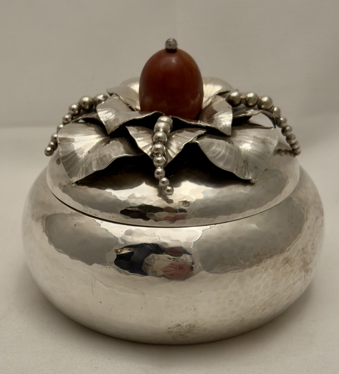 Art Nouveau Candy Dish, Evald Nielsen, Copenhagen 1917, Solid Silver -photo-3