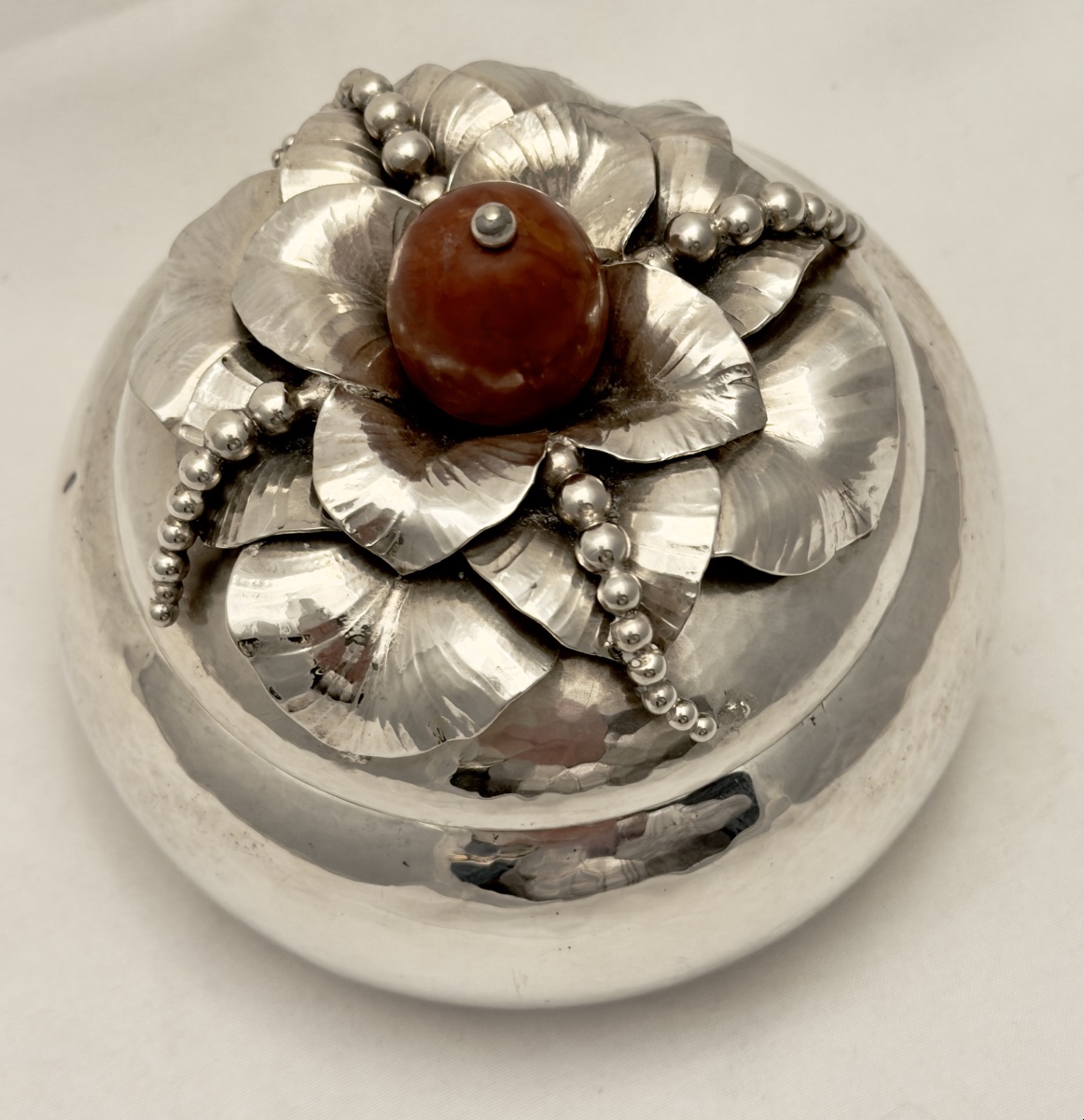Art Nouveau Candy Dish, Evald Nielsen, Copenhagen 1917, Solid Silver -photo-1