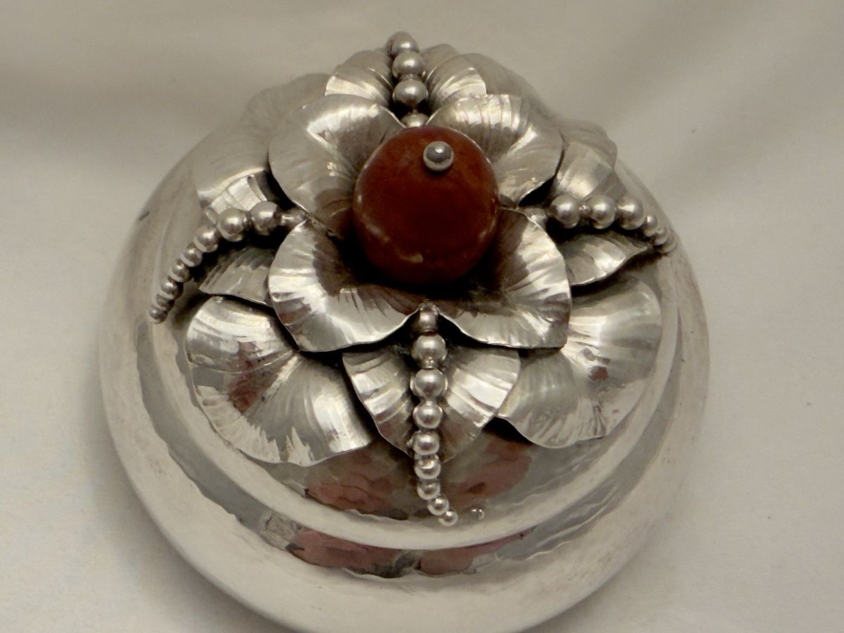 Art Nouveau Candy Dish, Evald Nielsen, Copenhagen 1917, Solid Silver -photo-3