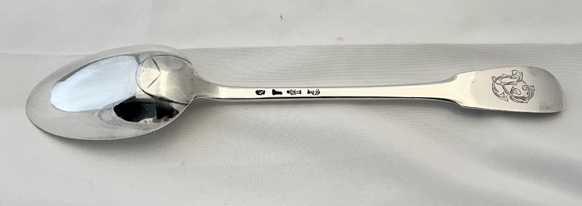 Valenciennes, 1778, Stew Spoon, Solid Silver, Philippe Joseph Becquet -photo-2