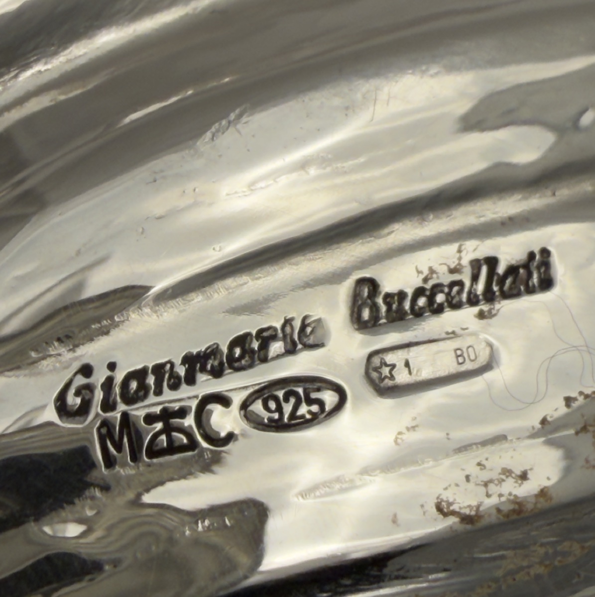 Buccellati, argent massif 925\\%, vide-poche en feuille de vigne , Milan 1970-photo-3