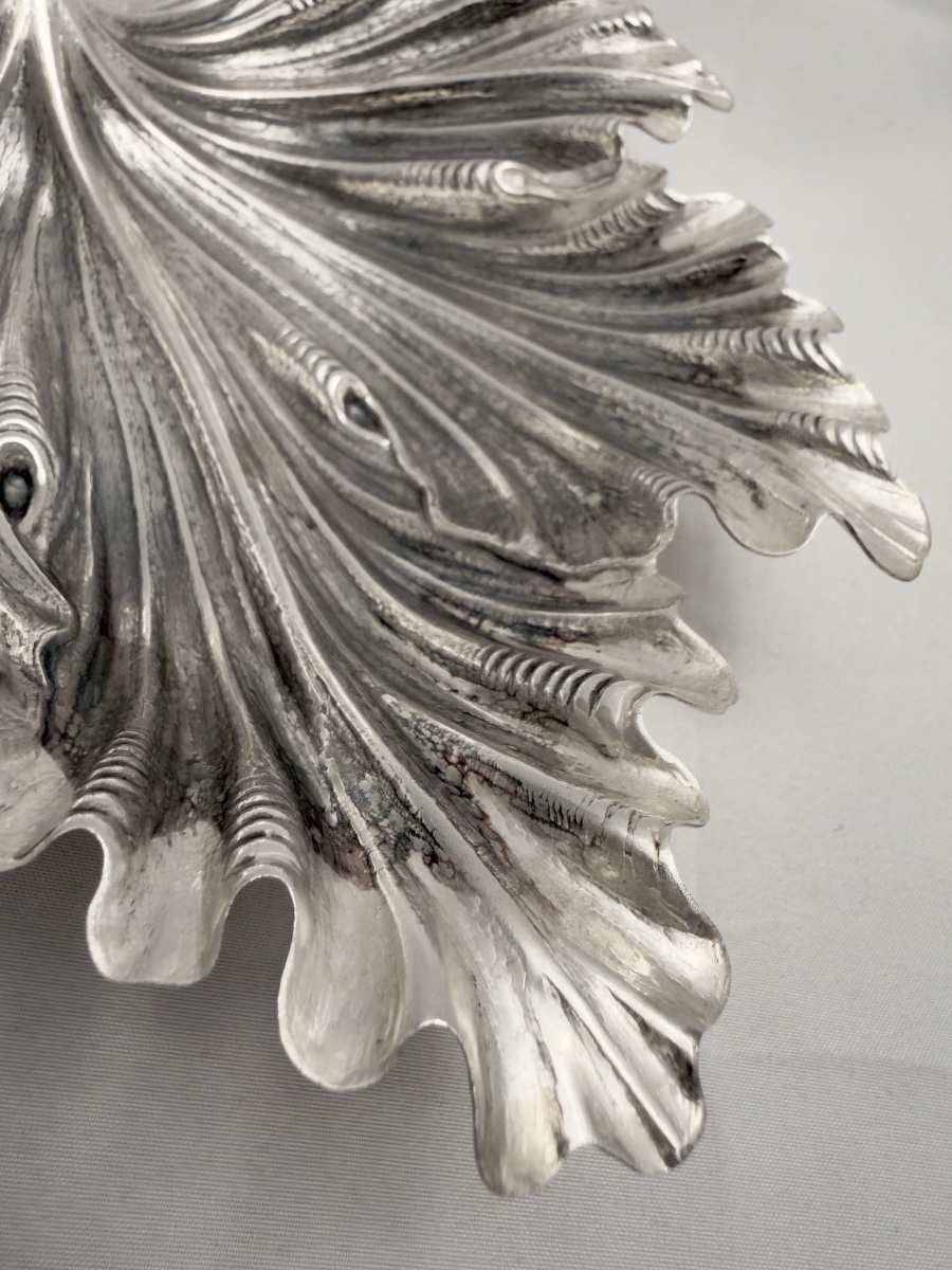 Buccellati, argent massif 925\\%, vide-poche en feuille de vigne , Milan 1970-photo-3