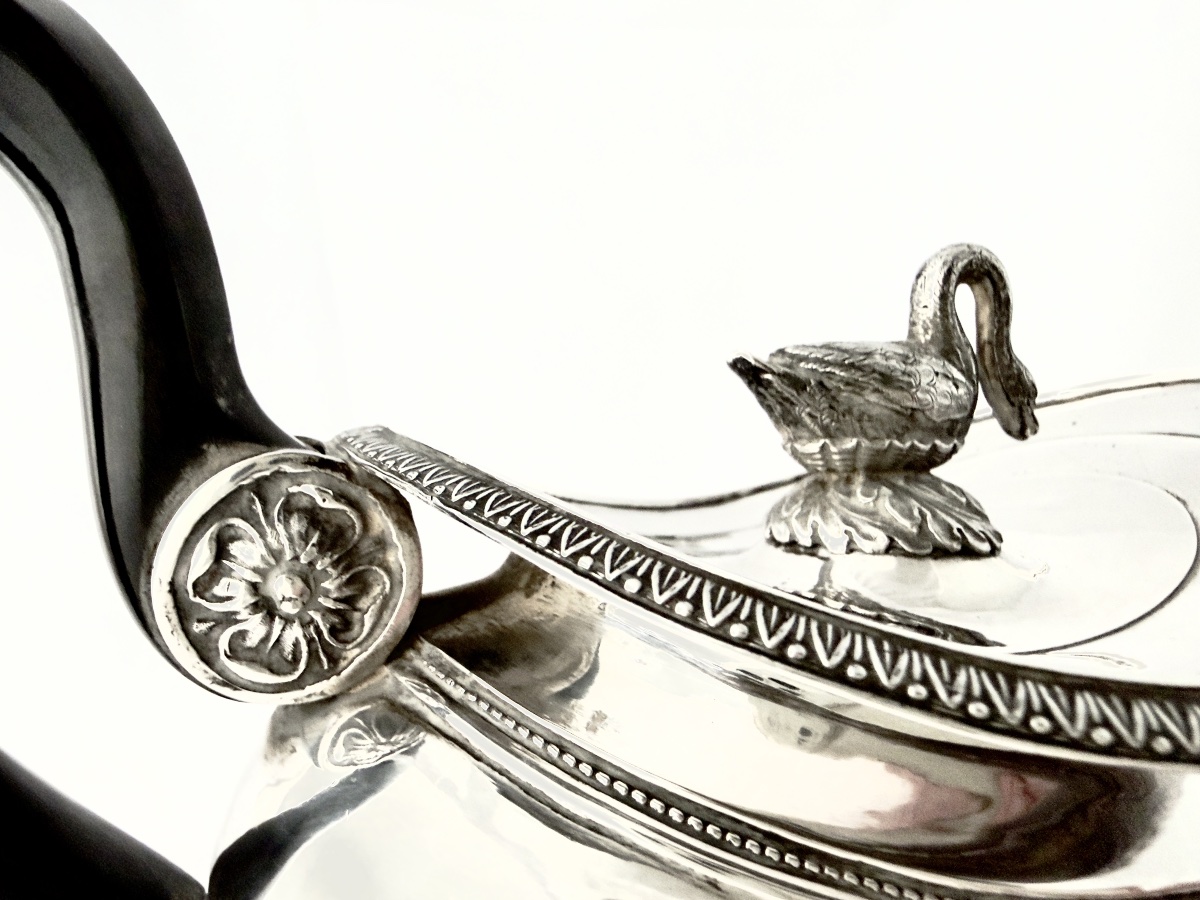 Brussels, 1822–1831, Solid Silver, Empire-style Teapot, Silversmith François Thomas-photo-2