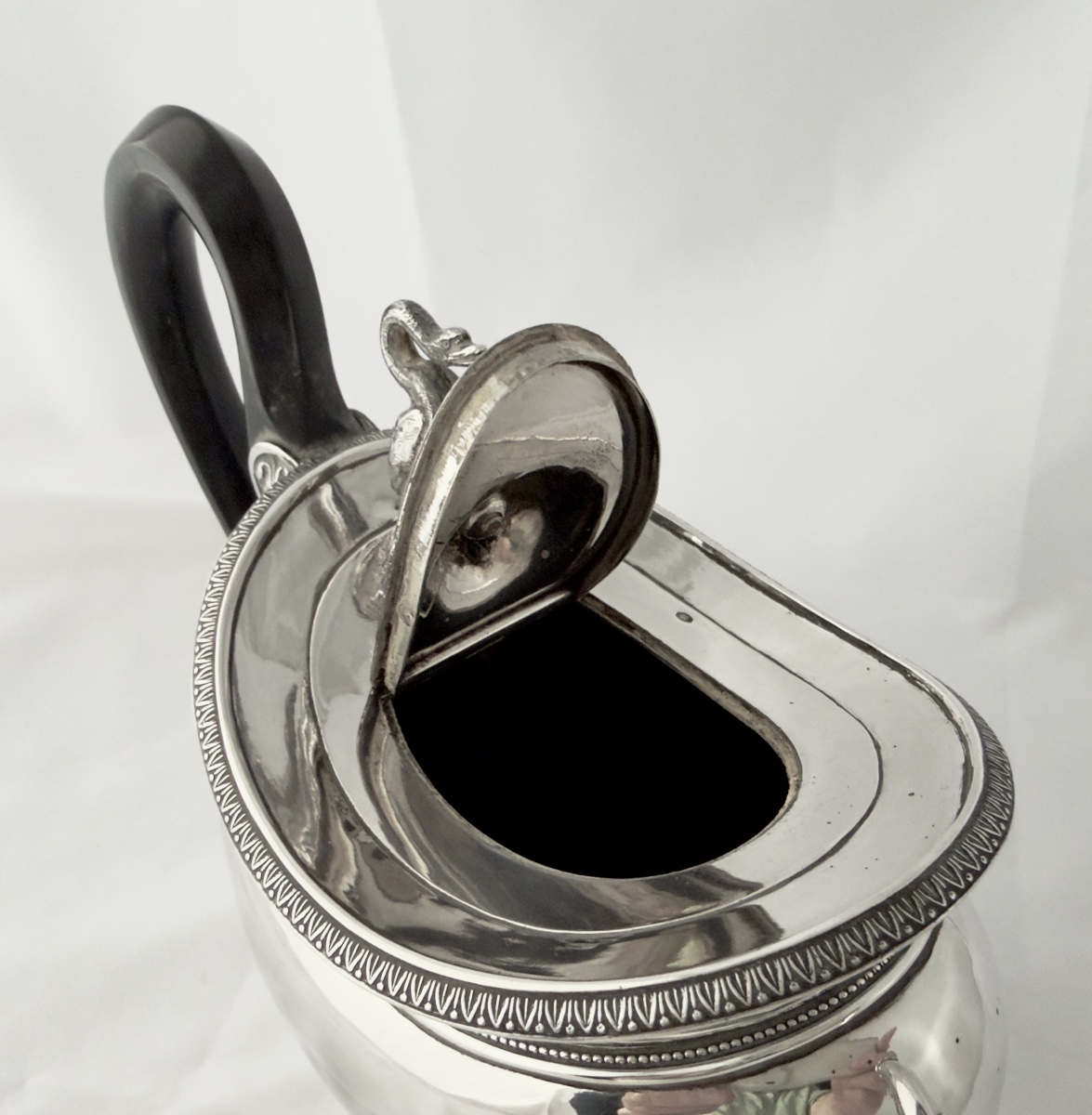 Brussels, 1822–1831, Solid Silver, Empire-style Teapot, Silversmith François Thomas-photo-3