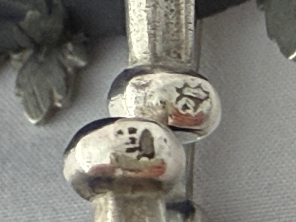 Mons 1791, paire de salières en argent massif et verre bleu, époque Louis XVI-photo-4