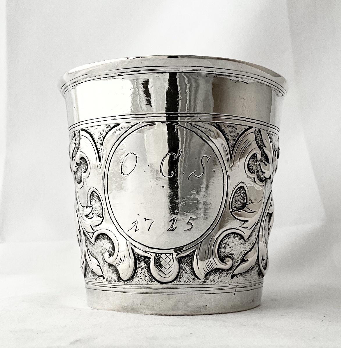 Oslo 1715, Solid Silver Beaker, Michel Michelsen Rømer, Christiania -photo-5