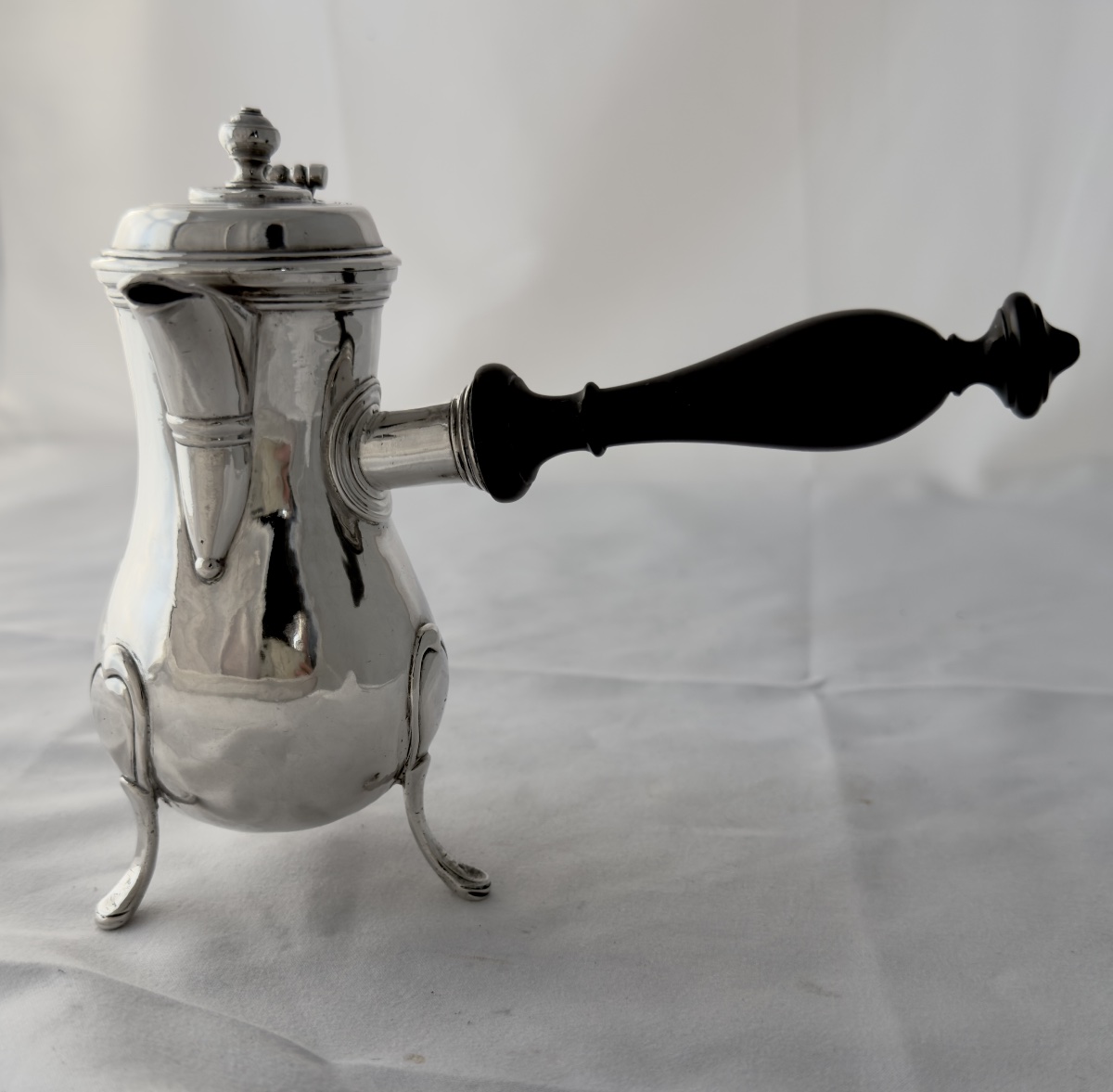 Paris 1769, chocolatière égoïste, Guillaume Pigeron, argent massif-photo-5