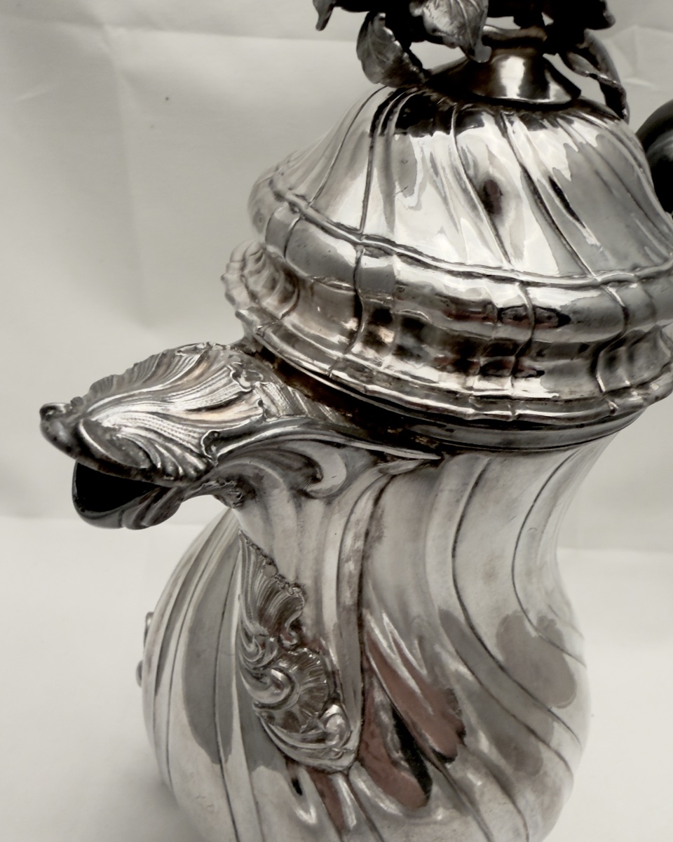 Mons, 1772, Silver Chocolate Pot, Joseph Philippe Ghienne, Louis XV -photo-2