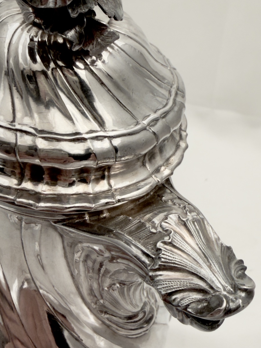 Mons, 1772, Silver Chocolate Pot, Joseph Philippe Ghienne, Louis XV -photo-3