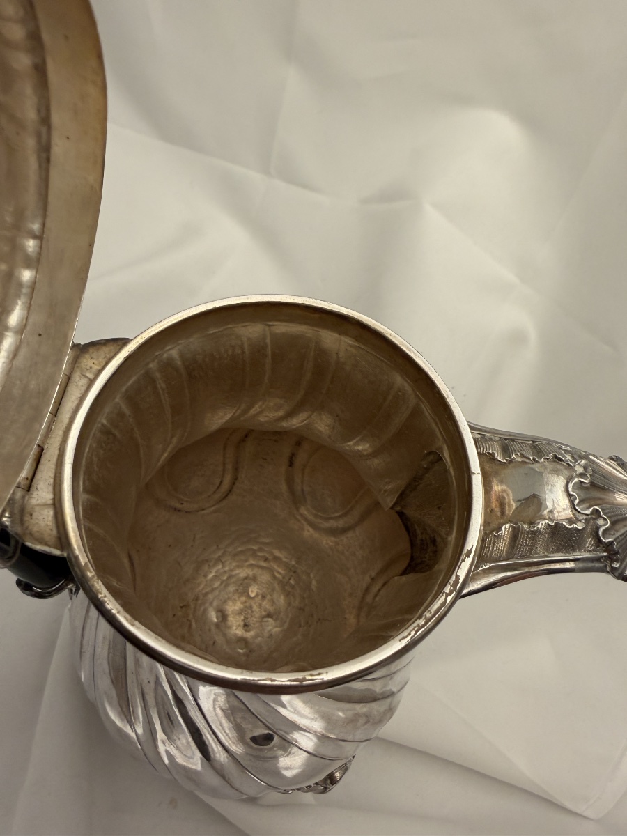 Mons, 1772, Silver Chocolate Pot, Joseph Philippe Ghienne, Louis XV -photo-7