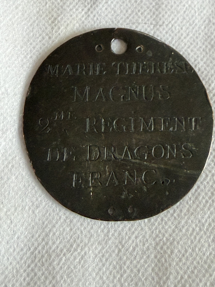 Women's Military Badge, France 1793–1800, Engraved Brass, Marie-therese Magnus-photo-2