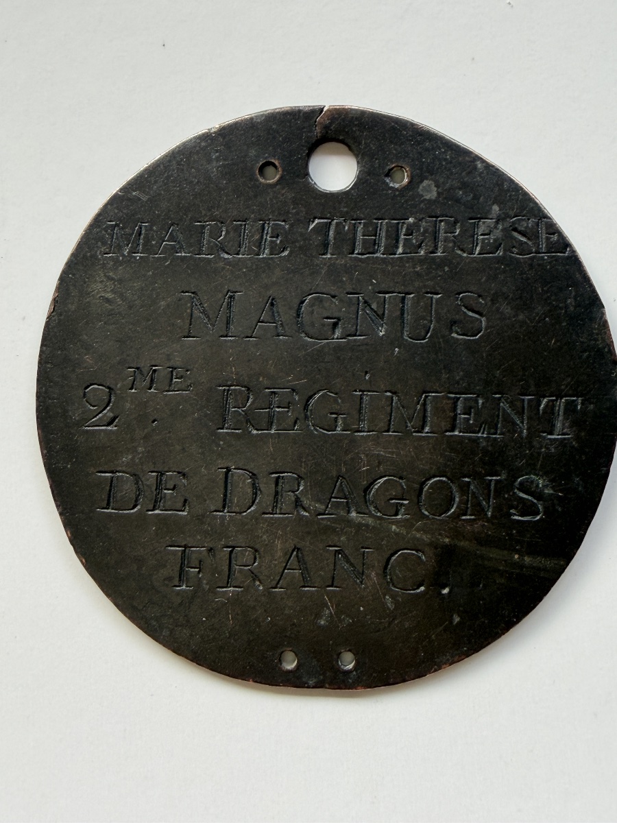 Women's Military Badge, France 1793–1800, Engraved Brass, Marie-therese Magnus-photo-2