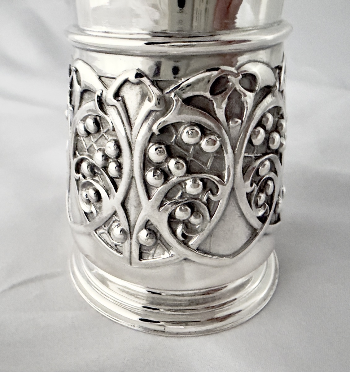 Philippe Wolfers , vase Art Nouveau ,1890-1910, argent massif-photo-4