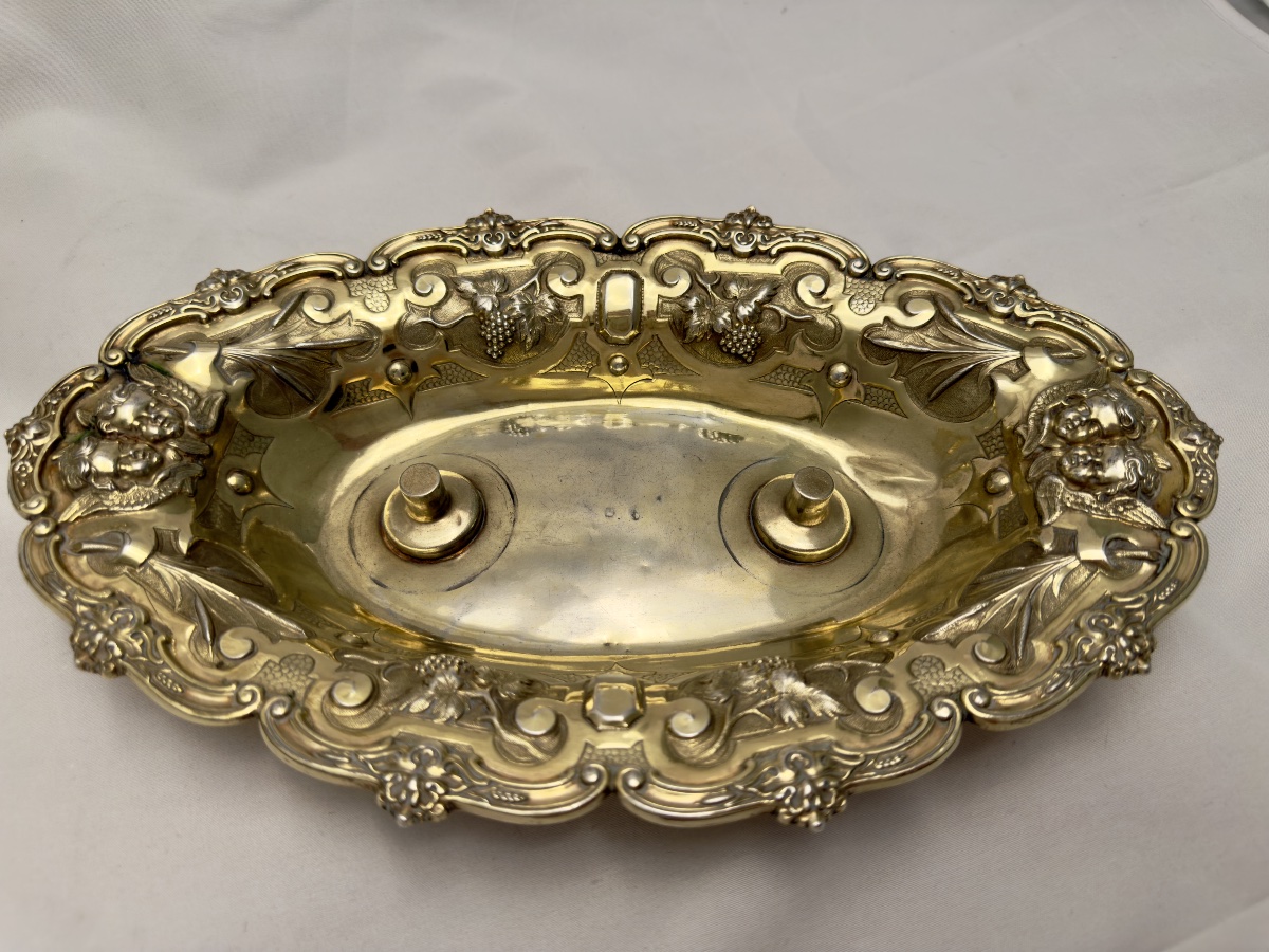 Favier, Pair Of Solid Silver And Vermeil Cruets, Circa 1850 -photo-8