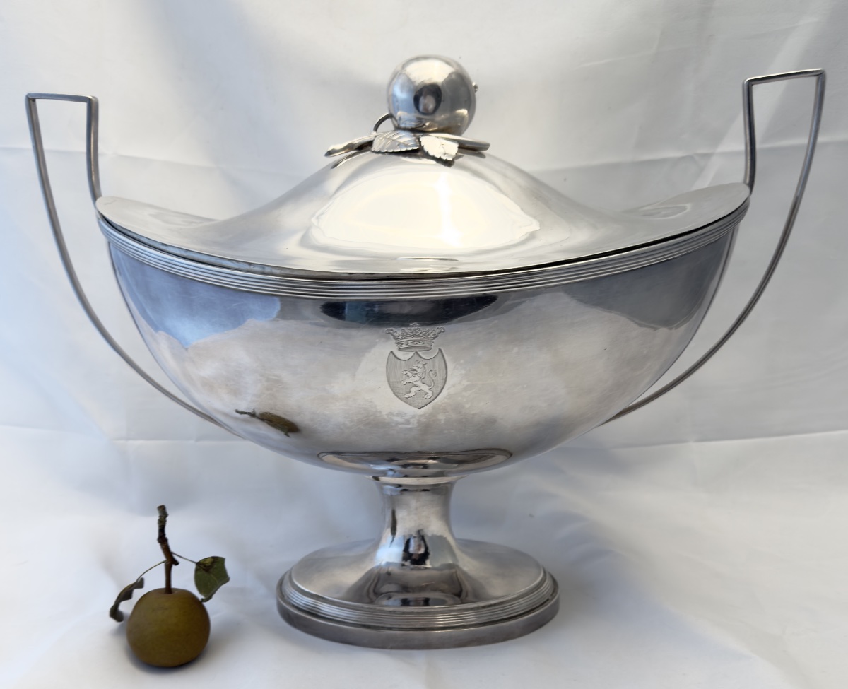 Oultremont Family, 1814–1831, Solid Silver Soup Tureen, Jan Baptiste II Verberckt-photo-2