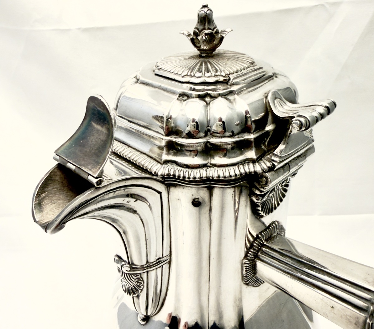 Douai 1744, chocolatière,argent massif, Maximilien Joseph Savary