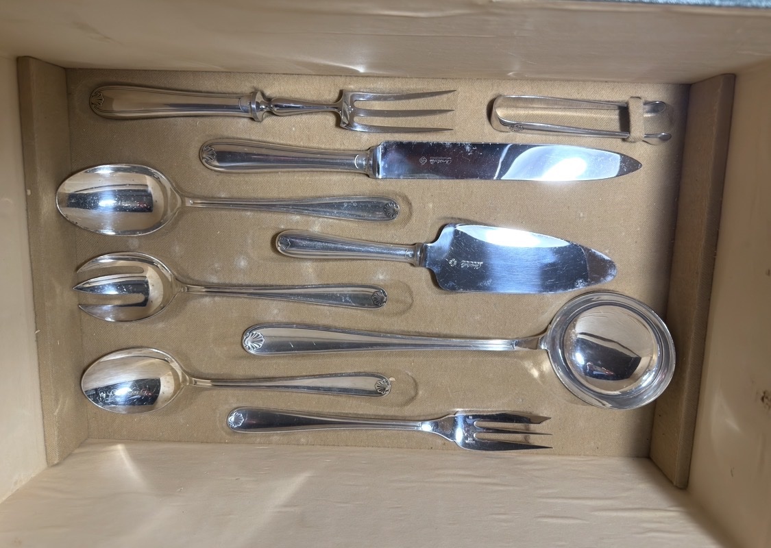 ,christofle 189 Piece Dinner Set For 12 People, Marot Model-photo-4