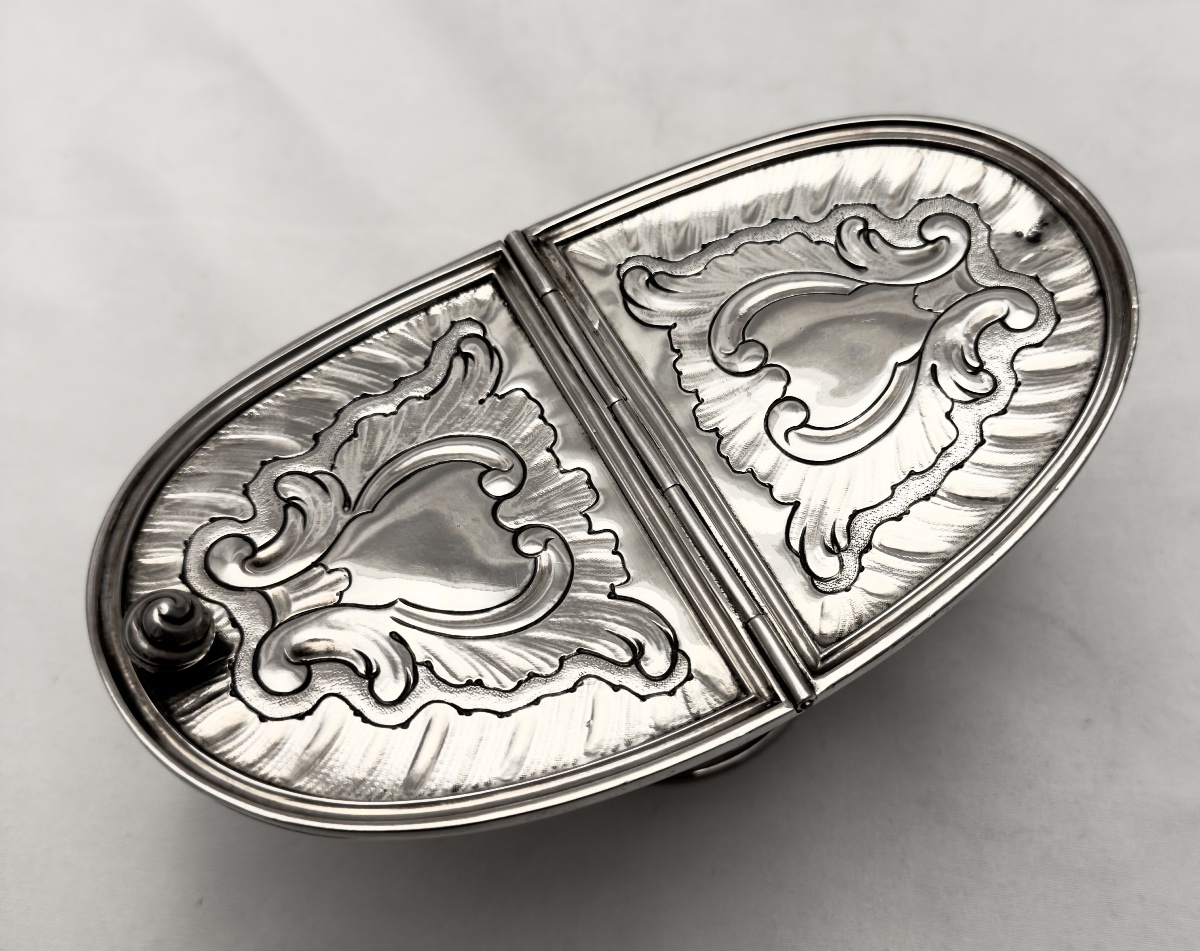 Marseille 1779, navette à encens ,Matthieu Brémond, argent massif, Louis XV-photo-1