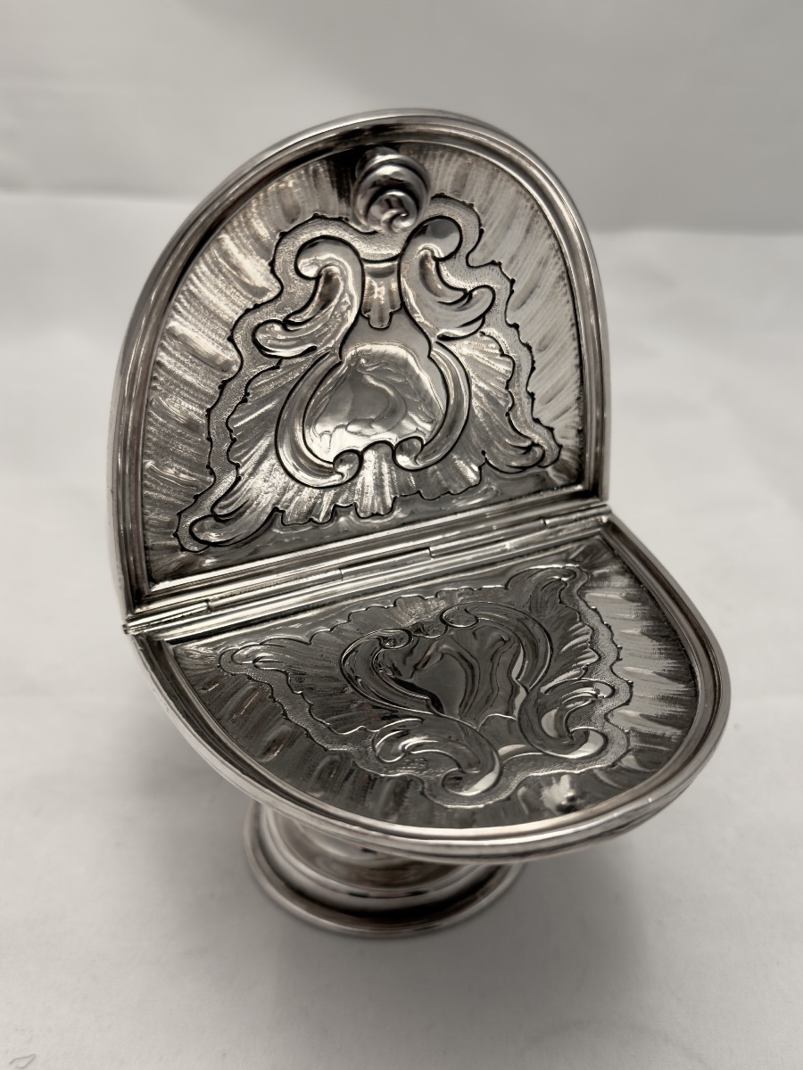 Marseille 1779, navette à encens ,Matthieu Brémond, argent massif, Louis XV-photo-2