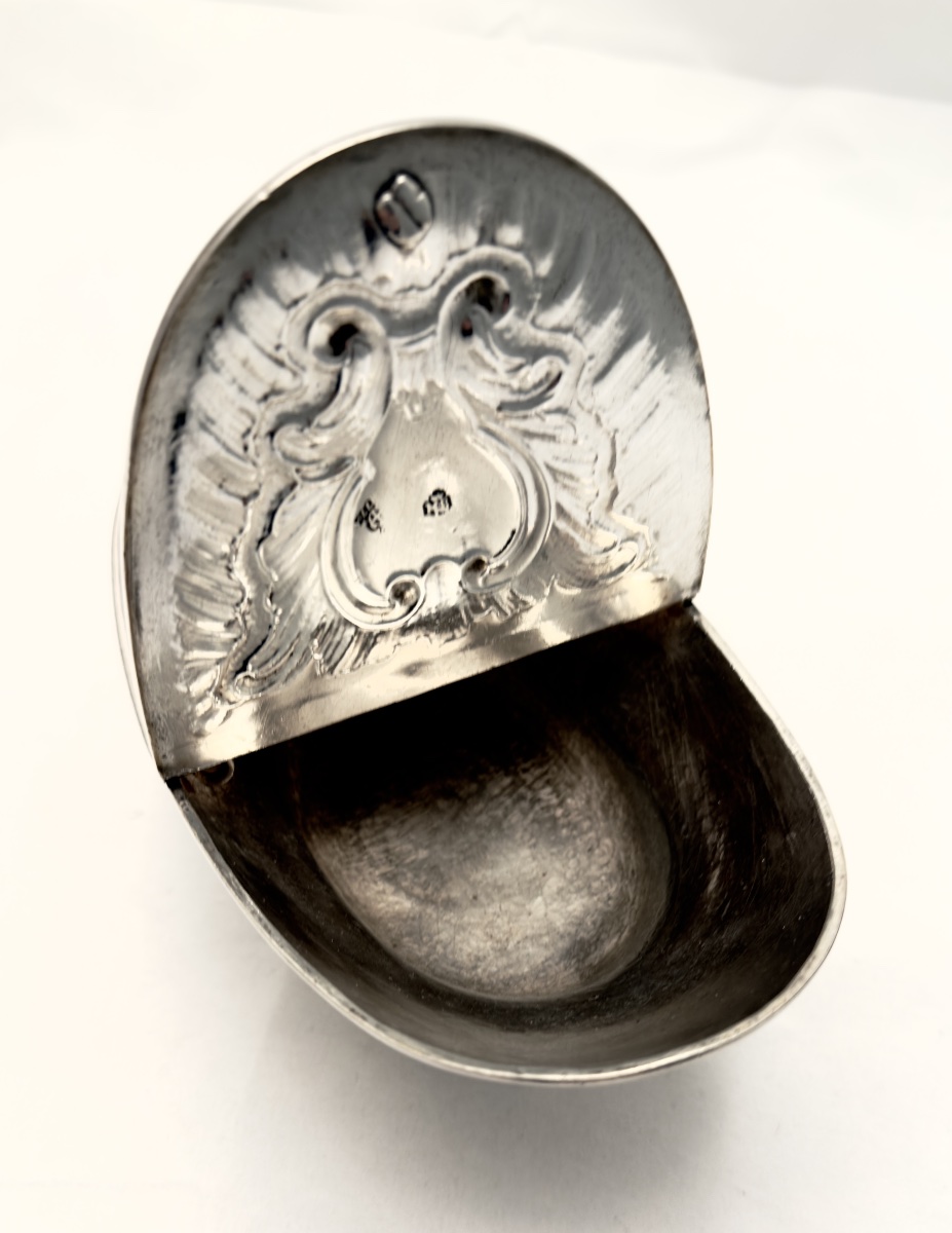 Marseille 1779, navette à encens ,Matthieu Brémond, argent massif, Louis XV-photo-5