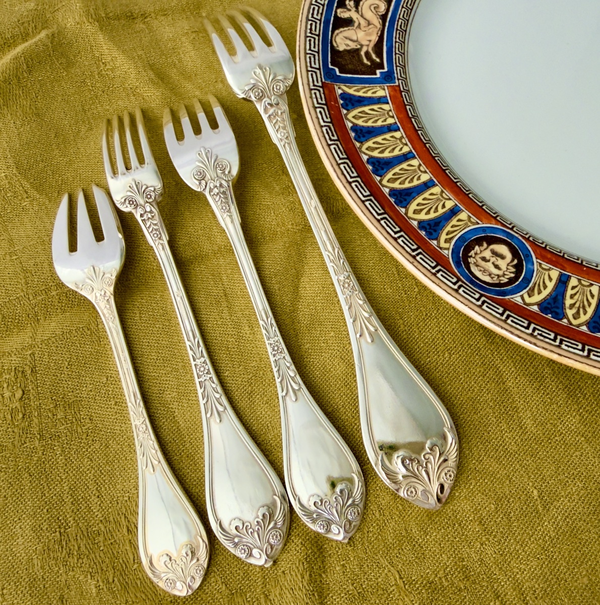 Wolfers, 147-piece Set, Empire Style, Silver-plated Metal, Bruno Wiskemann, Serves 12 -photo-6