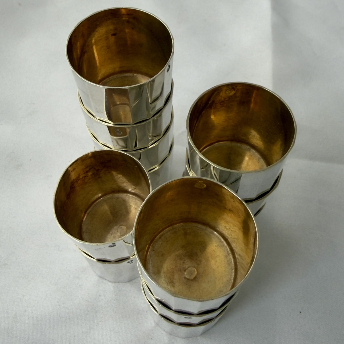 Paris, 1809–1819, 12 Liqueur Glasses, 950% Sterling Silver And Vermeil, Jacques-louis Berger-photo-2