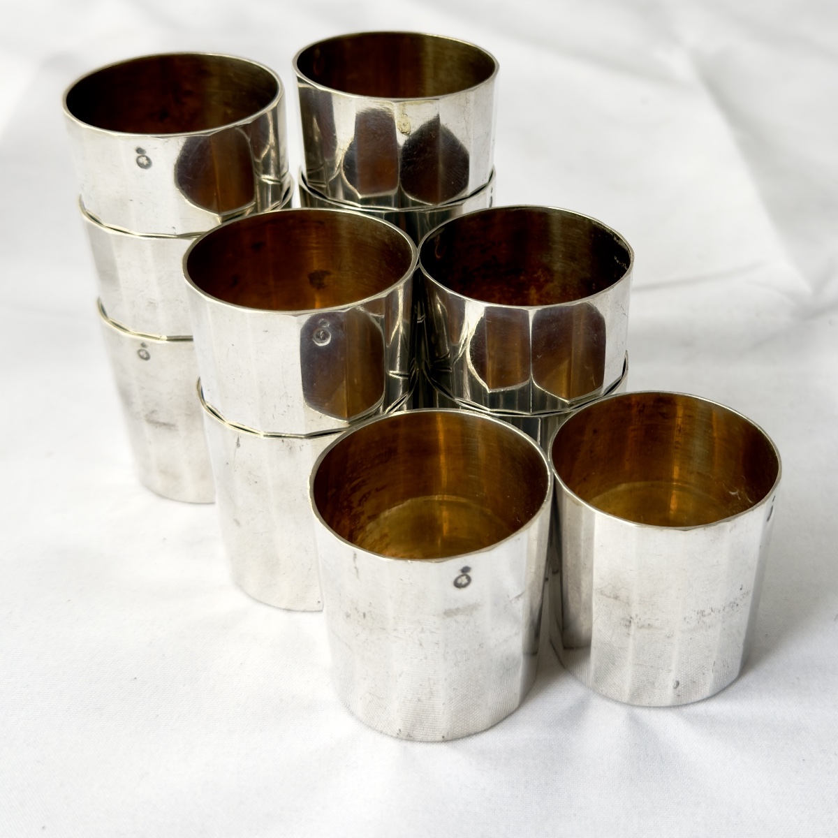 Paris, 1809–1819, 12 Liqueur Glasses, 950% Sterling Silver And Vermeil, Jacques-louis Berger-photo-2