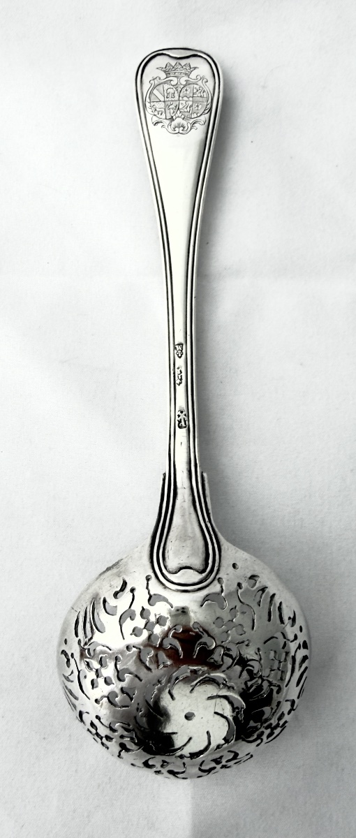 Strasbourg, 1763, Besenval-von Roll Coat Of Arms, Sprinkling Spoon, Sugar Spoon, Johann Pick-photo-2