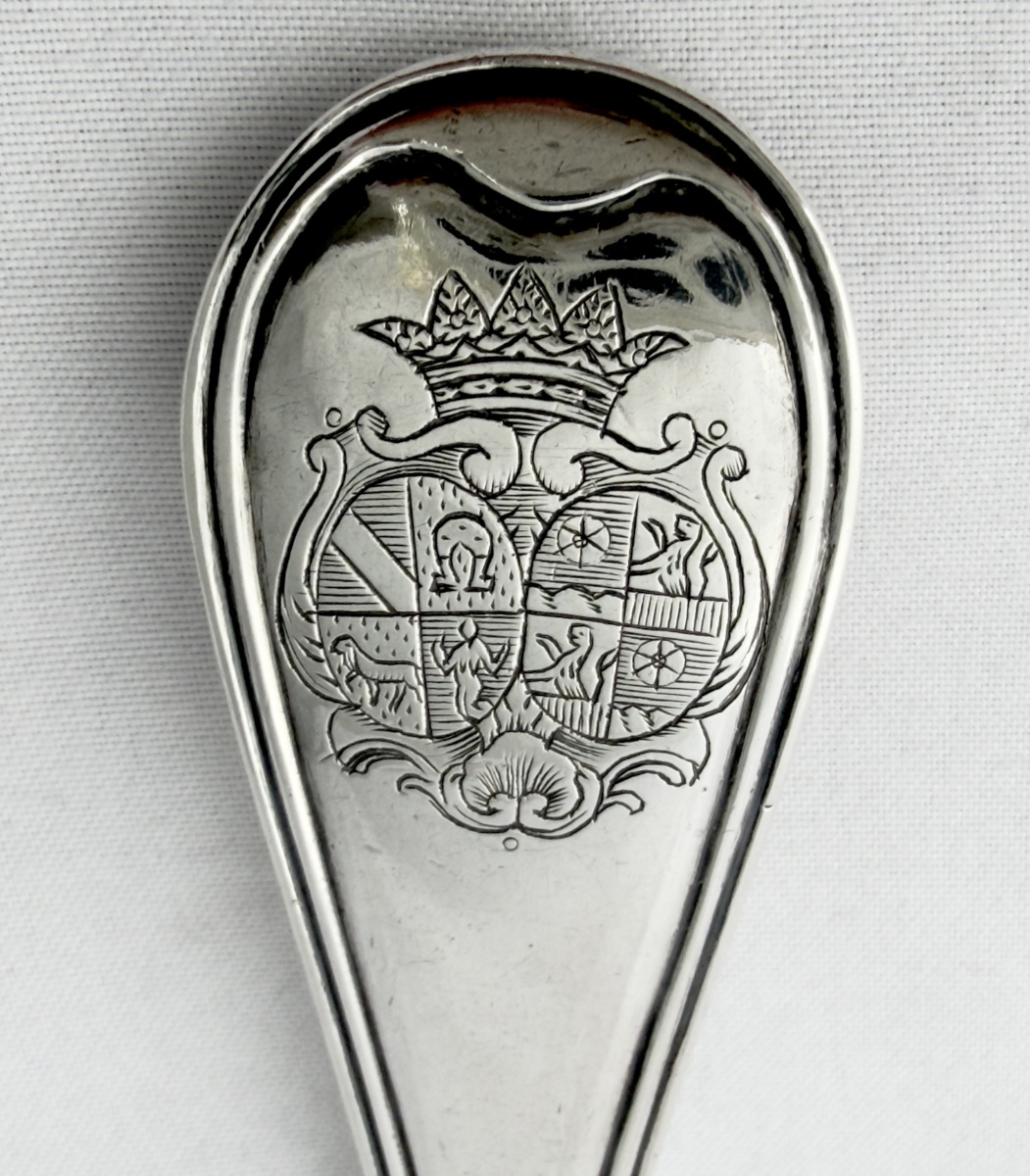 Strasbourg, 1763, Besenval-von Roll Coat Of Arms, Sprinkling Spoon, Sugar Spoon, Johann Pick-photo-5