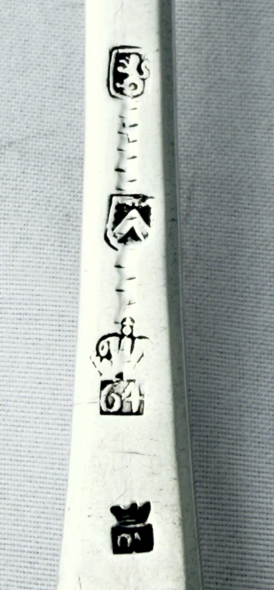 Kortrijk, 1764, Stew Spoon, Gaspard François De Millecamps, Kortrijk, Solid Silver 