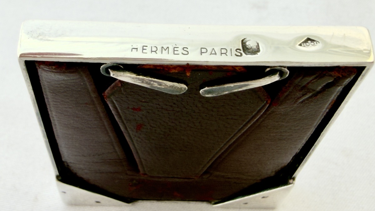 Hermès Paris, 1920s–1930s, Portable Photo Frame Made Of Silver And Leather 