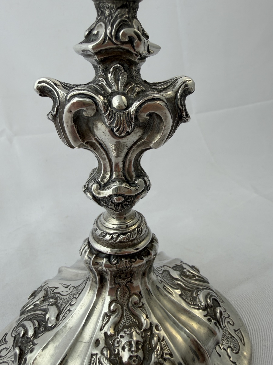 Venise 1747-1780, argent massif, reliquaire Rococo, Zuan Pietro Grappiglia-photo-4
