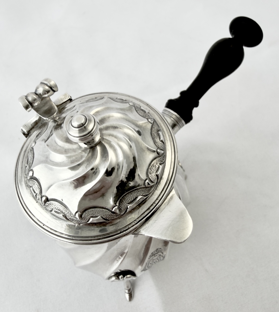 Paris 1766-1767, argent massif, verseuse egoïste ou crémier Louis XV-photo-2