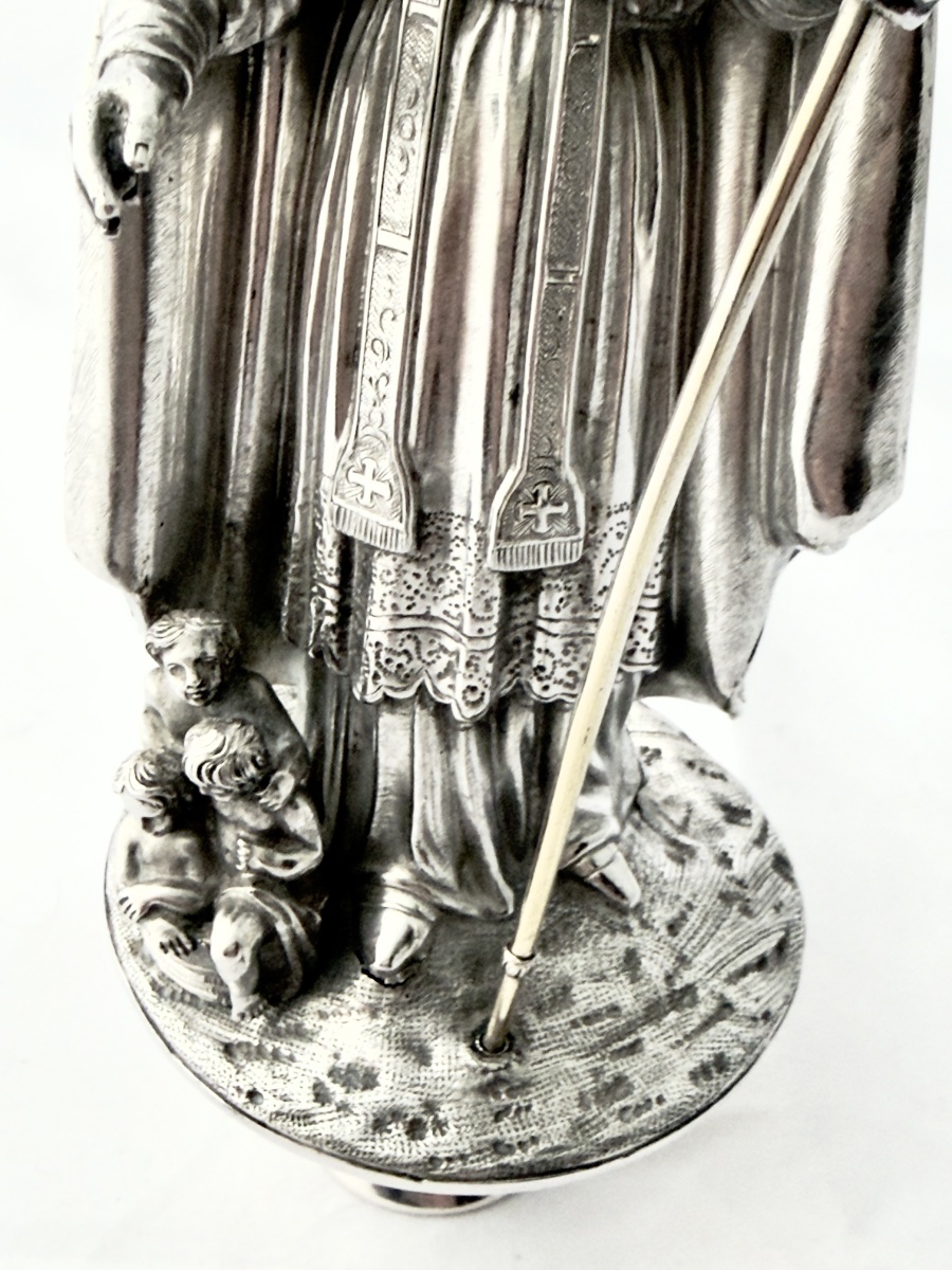 Brussels 1831–1868, Guild Staff Wreath, Solid Silver, Saint Nicholas-photo-4