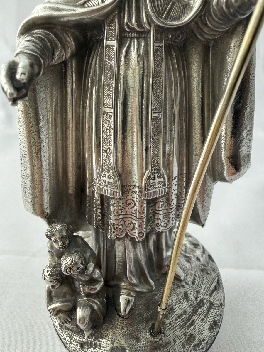 Brussels 1831–1868, Guild Staff Wreath, Solid Silver, Saint Nicholas-photo-4