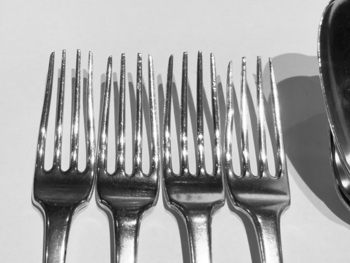 Mons 1693–1694, Four Forks And Four Spoons, Solid Silver, Jacques I Levieux -photo-2