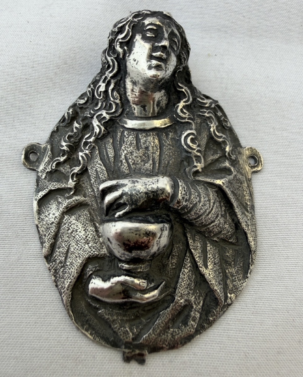 Venice, 1580–1650, Solid Silver, Four Medallions Depicting Processional Crosses, -photo-7