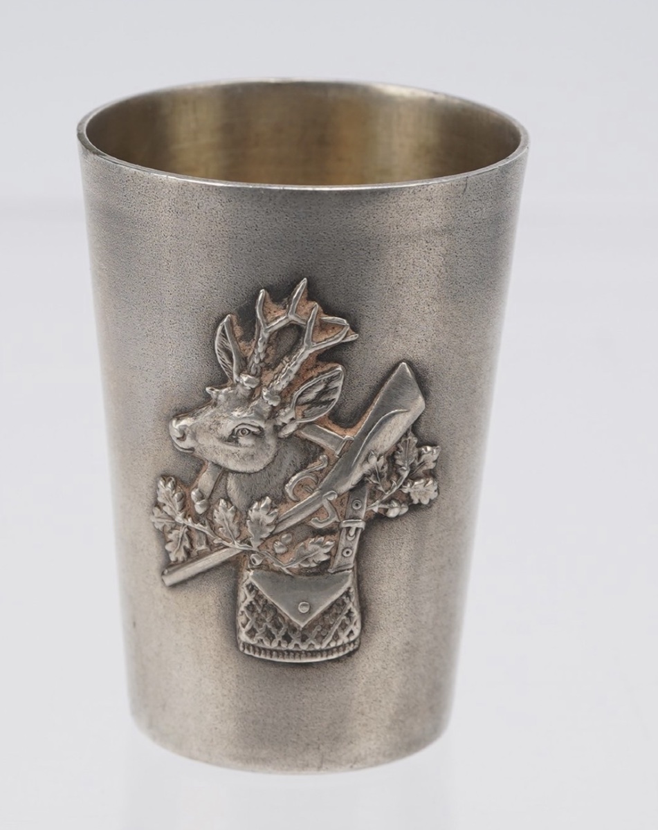 Six Hunting Goblets Made Of Solid Silver And Vermeil, Germany, Circa 1890–1910