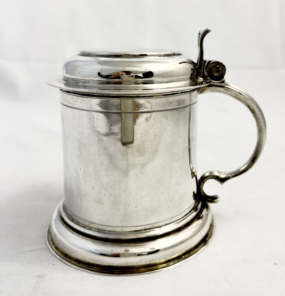 Augsburg, 1686–1709, Solid Silver Beer Mug, Ferdinand Schönefeld-photo-2